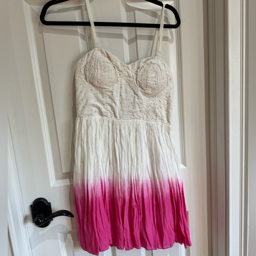 White and Pink Ombre Dress